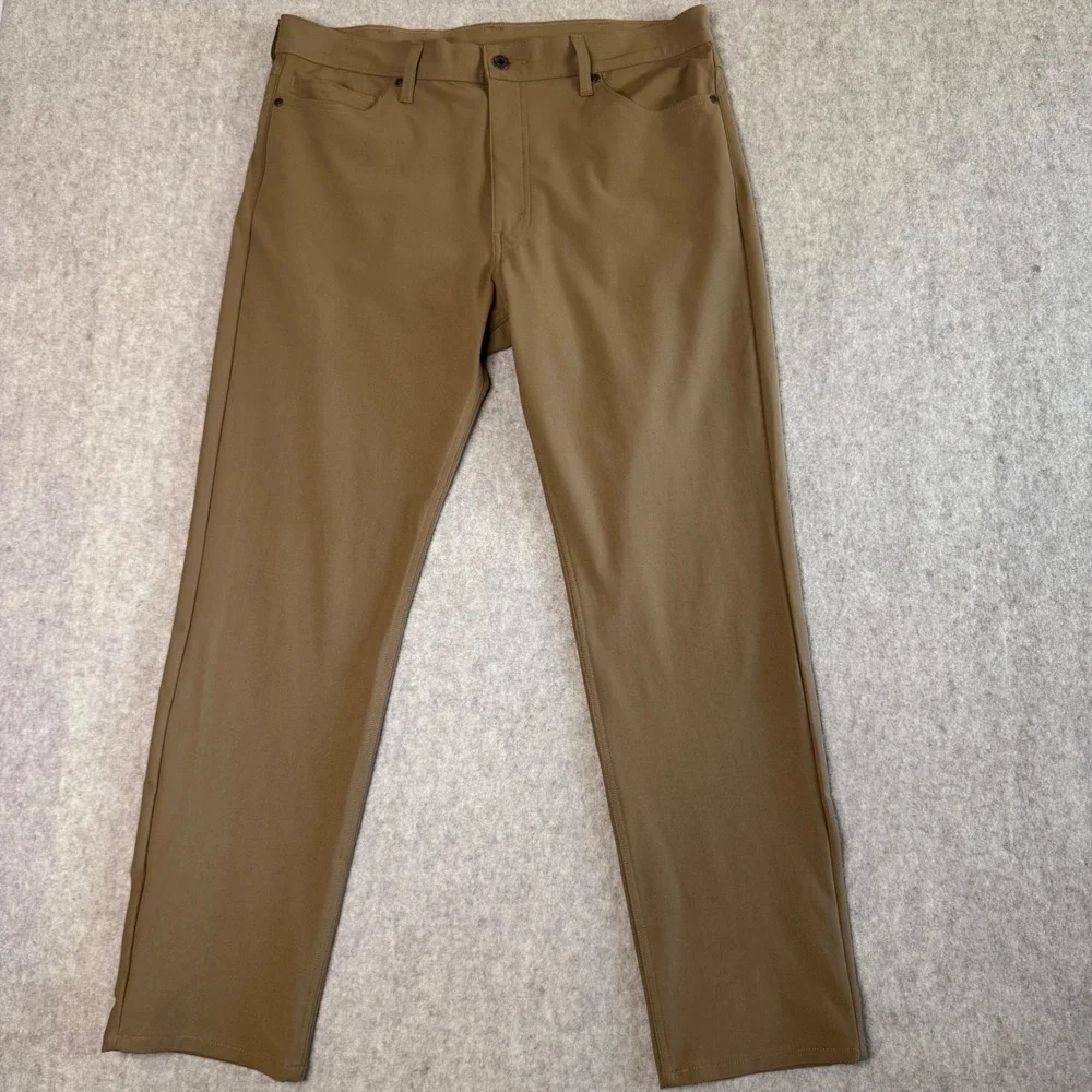 Levi's 511 Slim Fit Tech Pants Mens 38x32 Brown Performance Trousers